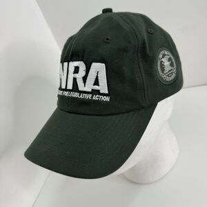 Vintage NRA-ILA Dad Hat American Flag Adjustable StrapBack Vtg 90’s Green Men’s